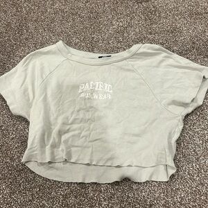 Sage colored cropped tee from Pacsun!